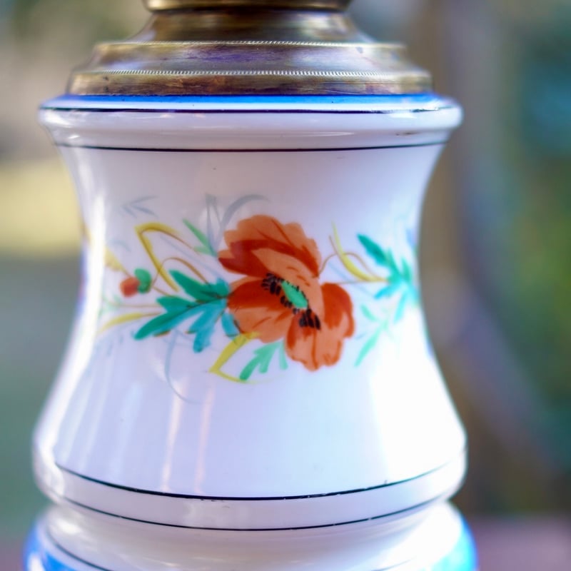 ポーランド製、とても希少な 陶器と真鍮の花柄のコーヒーミル | 4BEANS
