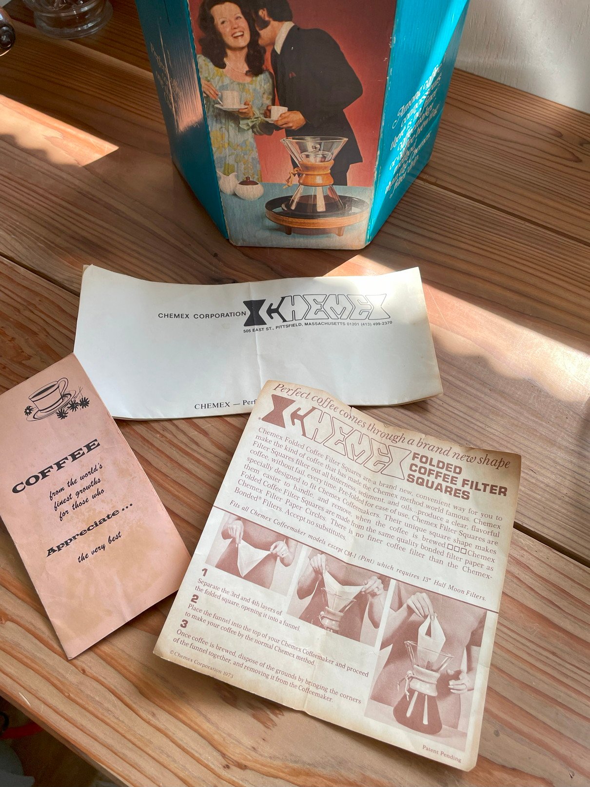 希少！ドイツ製造、オリジナルボックス付】1970's OLD CHEMEX（CM-3、2