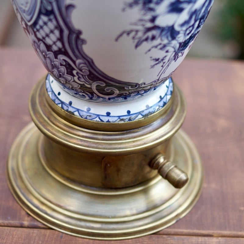 ポーランド製、とても希少な 陶器と真鍮のエスニックな花柄のコーヒー