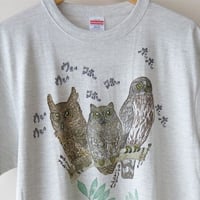 リアルかわいい野鳥Tシャツ　沖縄のフクロウ３種（キッズサイズ・お名前入れできます）