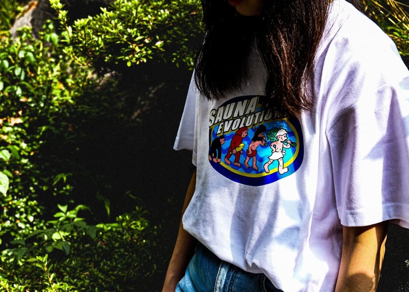 T-シャツ 「EVOLUTION」purple | SAUNA EVOLUTION