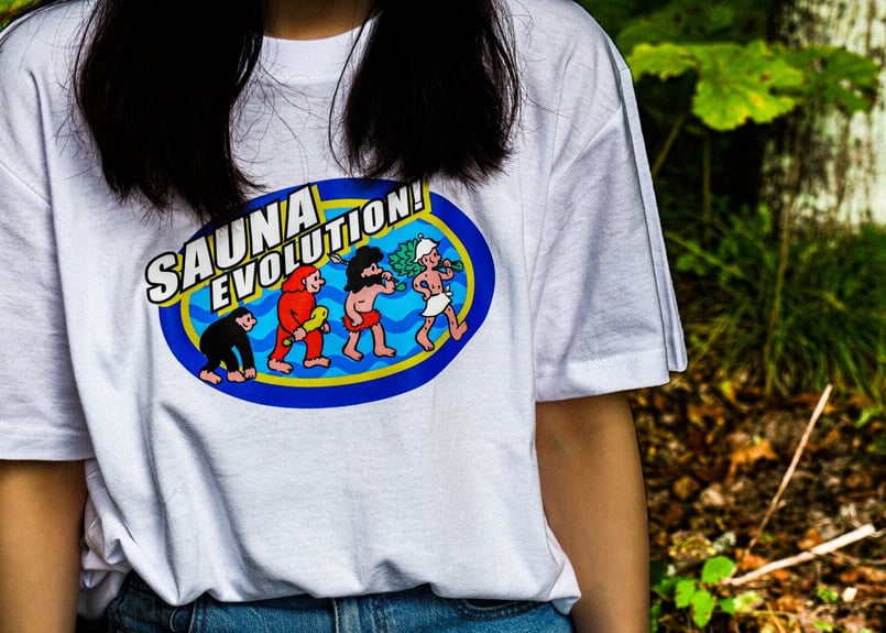 T-シャツ 「EVOLUTION」purple | SAUNA EVOLUTION