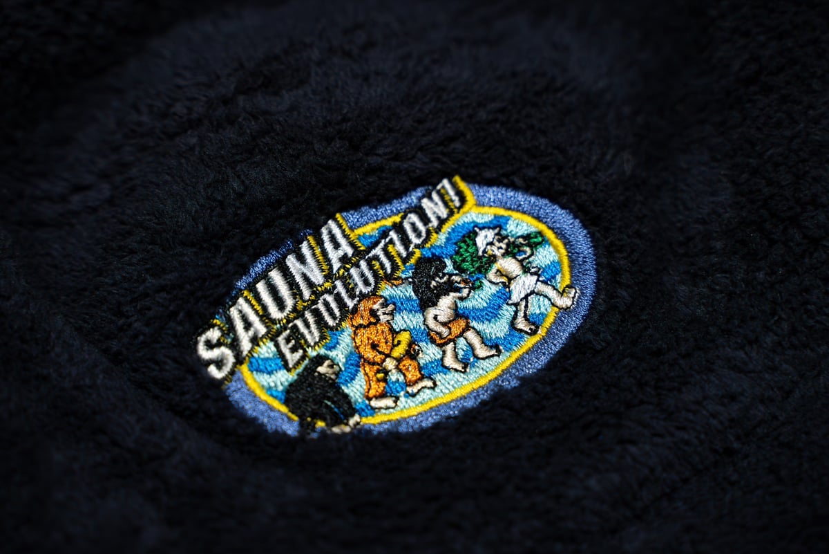 TOWEL SAUNA HAT / NAVY | SAUNA EVOLUTION