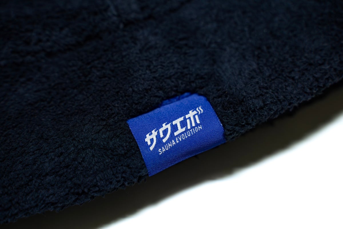 USB接続 サウナポッド 黒と青 TOWEL SAUNA HAT / NAVY | SAUNA EVOLUTION