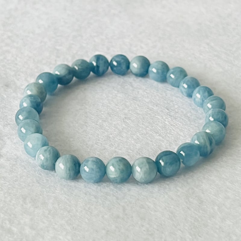美麗】ディープアクアマリン ブレスレット | Natural Stones 美麗】ディープアクアマリン ブレスレット | Natural Stones