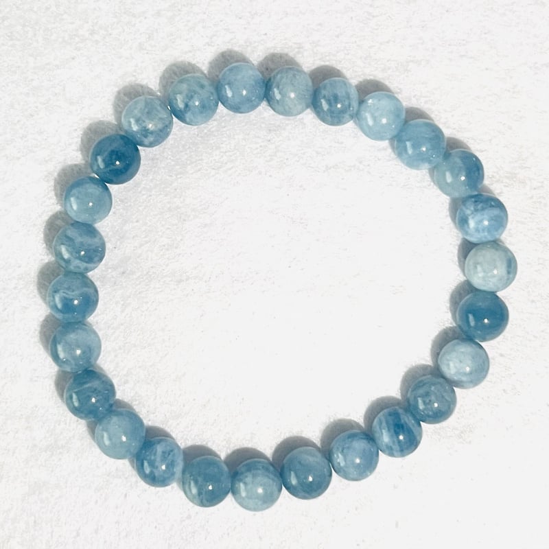 美麗】ディープアクアマリン ブレスレット | Natural Stones 美麗】ディープアクアマリン ブレスレット | Natural Stones
