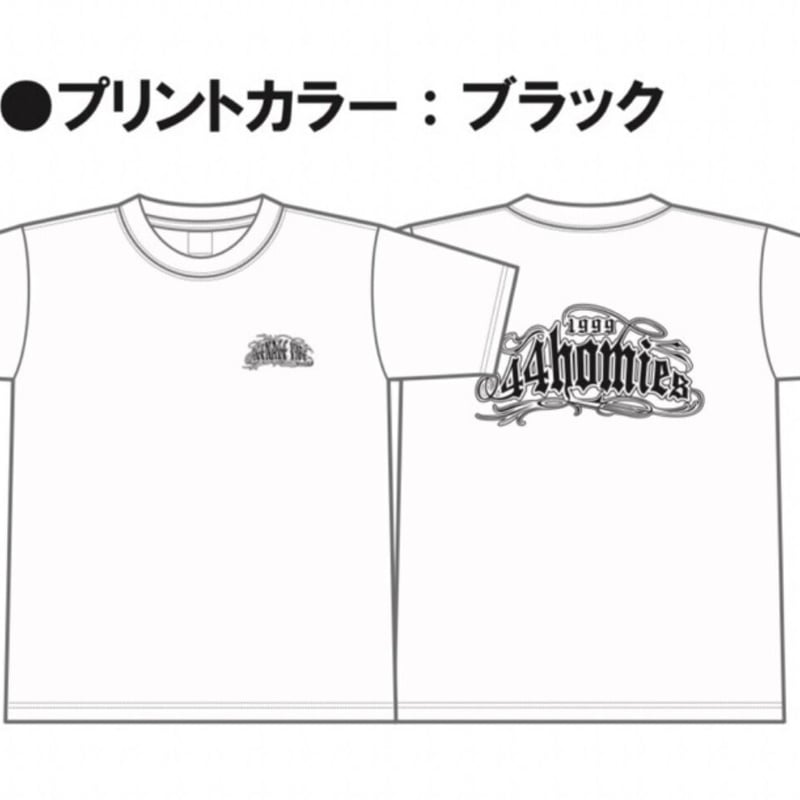 44Homies ロゴプリントTシャツ