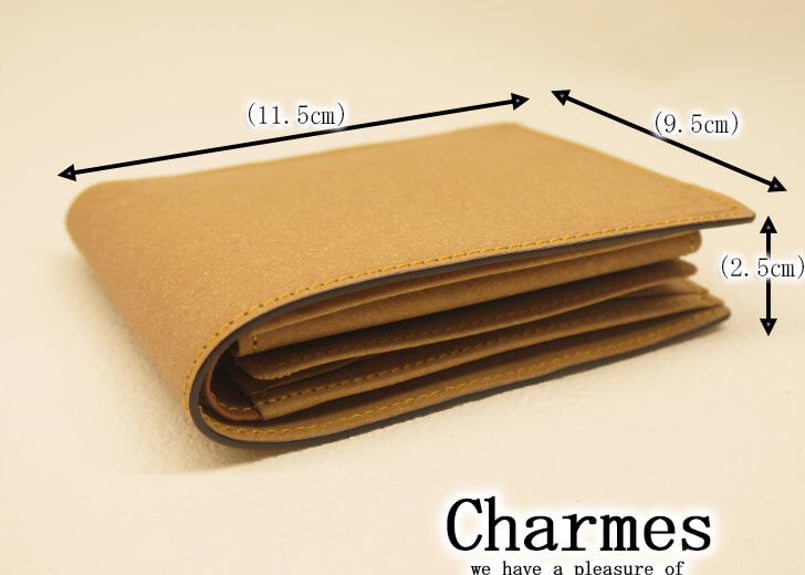 Charmes シャルム【リサイクルレザー】 二つ折り財布(小銭入れあり Charmes シャルム【リサイクルレザー】 二つ折り財布(小銭入れあり