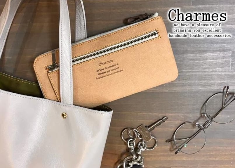 Charmes シャルム【リサイクルレザー】薄マチL字ファスナー長財布