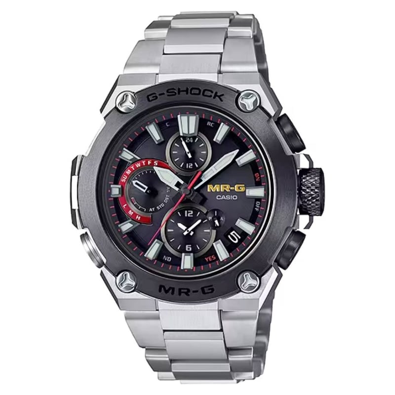 G-SHOCK MRG-100 デジタル腕時計 Casio G-Shock MRG-100 Titanium Silver Digital Mens Watch