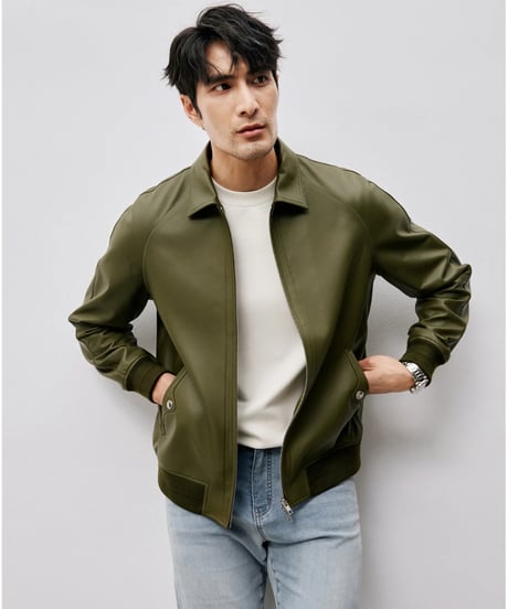 100% sheepskin leather jacket　SH2460