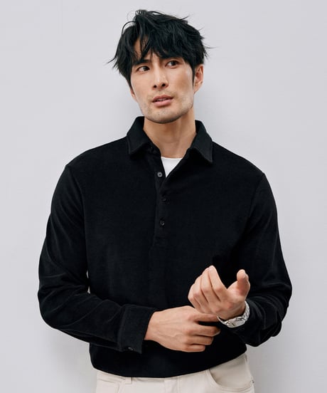 towel cotton polo shirt /2color　SH2596