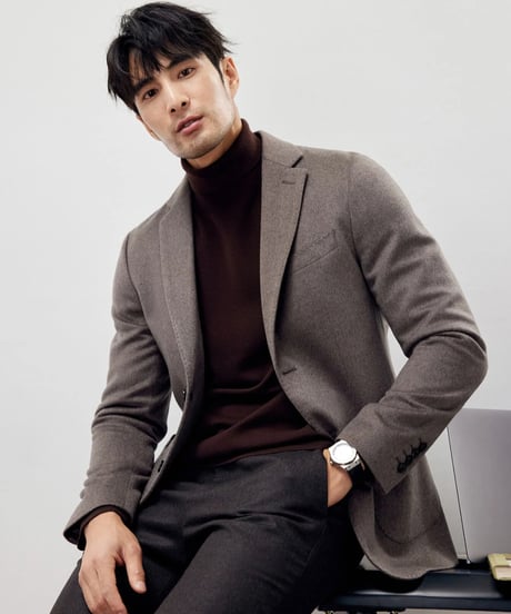 cashmere slim suit jacket　SH2180