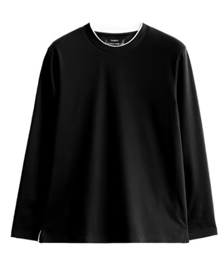 long round neck t-shirt /3color　SH2673