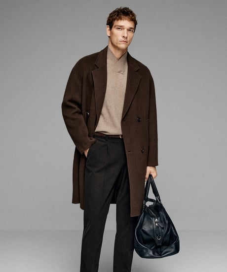 wool coat in mulberry silk /2color　SH2602