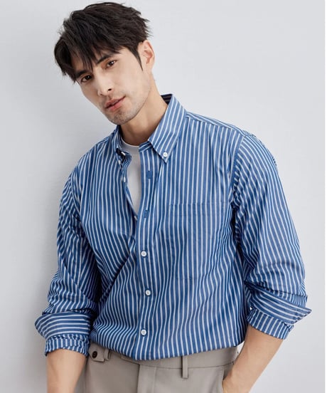 stripe long sleeve shirt /2color　SH2304
