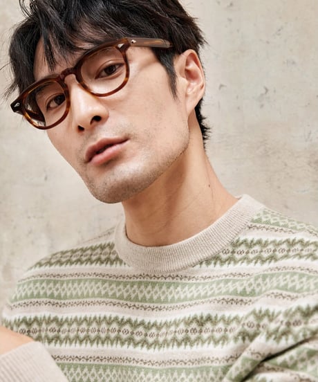 fair isle jacquard cashmere wool sweater　SH2342