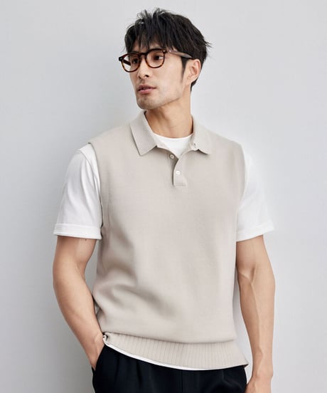 wool knit vest /2color　SH2131