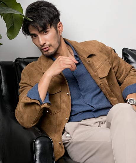 suede casual jacket /2color　SH2423