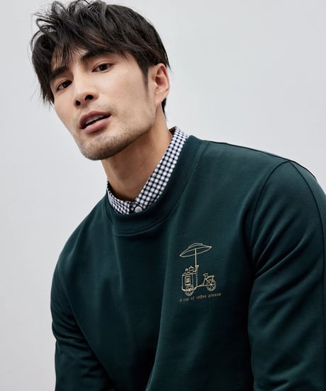 round neck sweatshirt /2color　SH2149