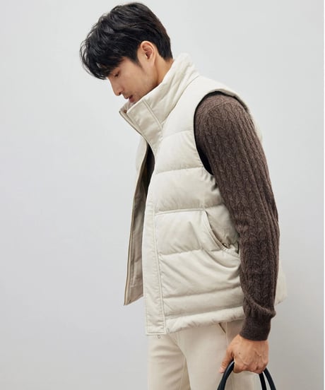 stand collar down vest jacket　SH2186