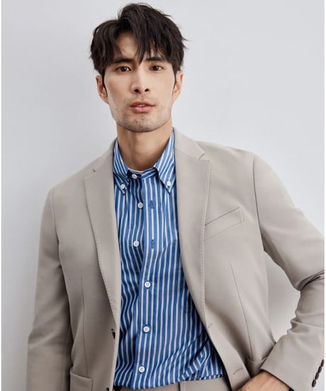 stripe long sleeve shirt /2color　SH2304