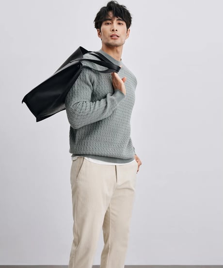 wool cashmere high neck sweater　SH2406