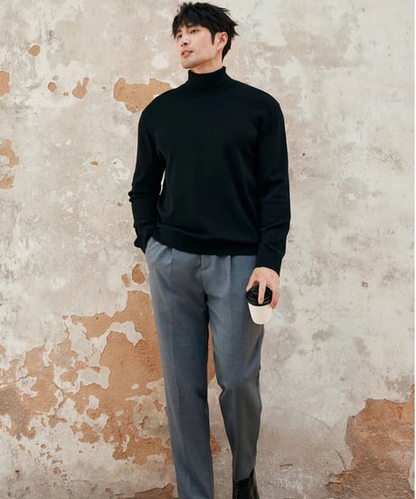 wool one-pleat casual pants /2color　SH2395