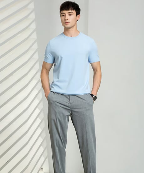 round neck pile t-shirt /6color　SH2419