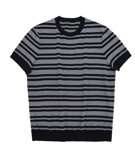 striped round neck t-shirt /2color　SH2455