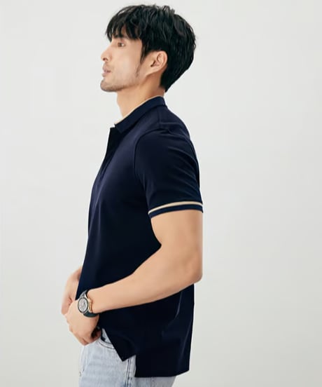 cotton lapel t-shirt　SH2422