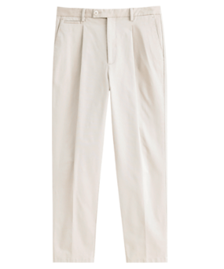 casual pants single pleat straight /2color　SH2606