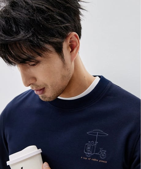 round neck sweatshirt /2color　SH2149