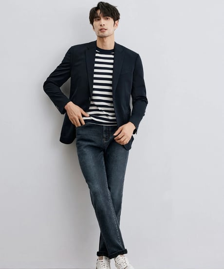 stripe round neck sweater　SH2306
