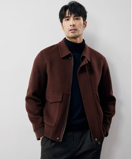 short jacket lapel wool /3color　SH2243
