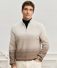 cardigan sweater wool zipper stand collar　SH2581