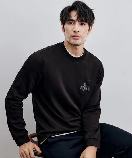modal cotton round neck shirt /3color　SH2315