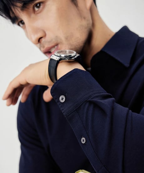 cotton piqué shirt /2color　SH2282