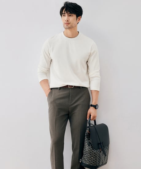 long round neck t-shirt /3color　SH2673