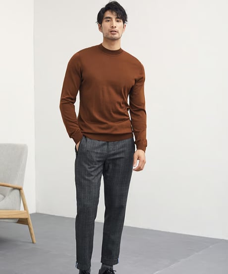 high neck sweater wool 100% /4color　SH2424