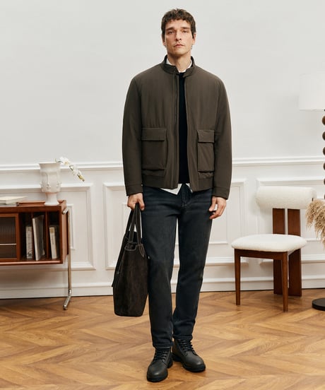 cotton stand-up collar jacket /2color　SH2582