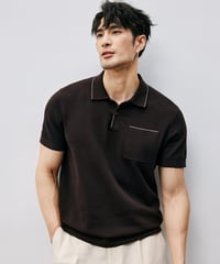 cotton knit polo shirt /2color　SH2534