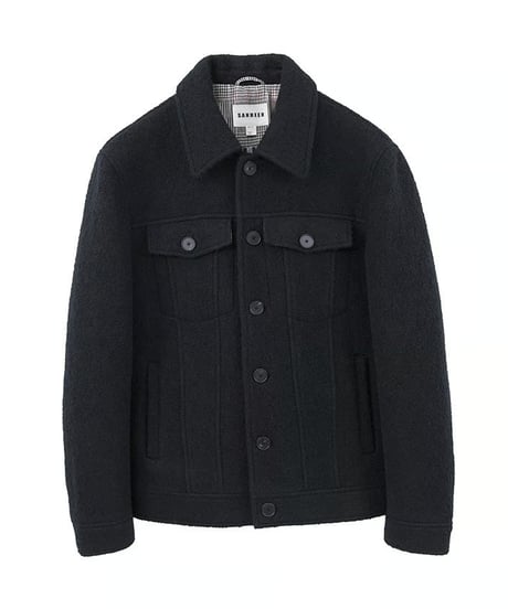 lapel denim jacket wool 100% /2color　SH2383