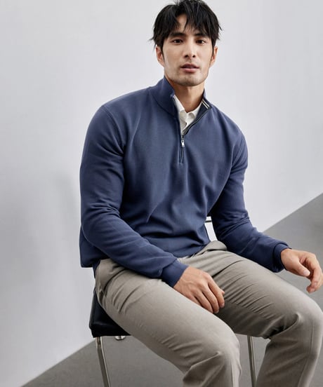 half zip sweater /2color　SH2128