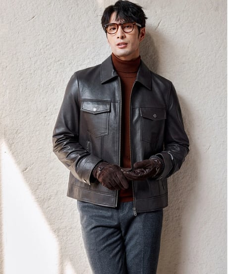 leather jacket sheepskin 100%　SH2330
