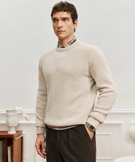 sweater cashmere shirt round neck /2color　SH2576