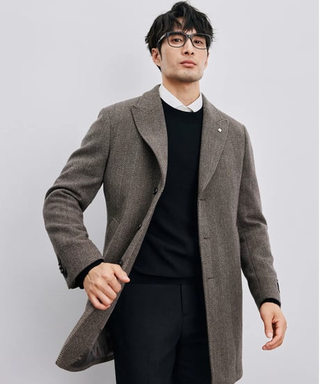 herringbone coat wool 100%　SH2404