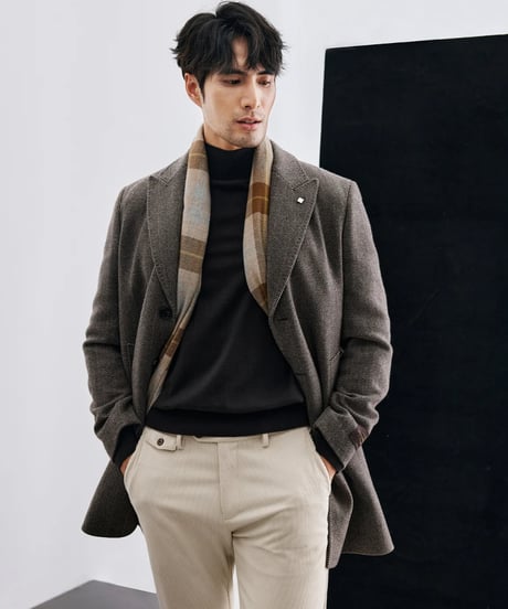 herringbone coat wool 100%　SH2404