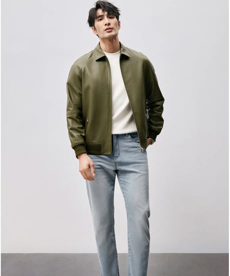 100% sheepskin leather jacket　SH2460