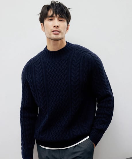 wool high neck sweater /2color　SH2195